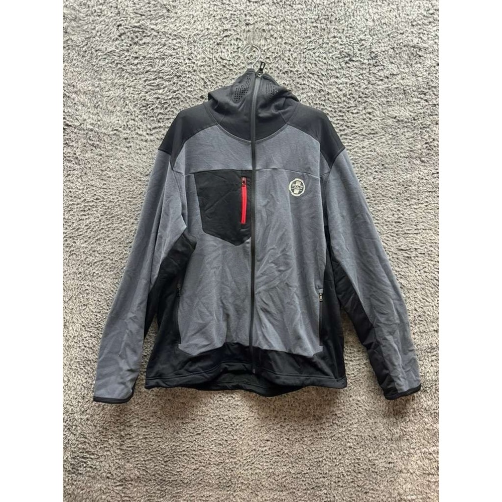 Polo Sport Ralph Lauren Fleece Full Zip Hooded Parka Jacket Grey Mens Size XXL